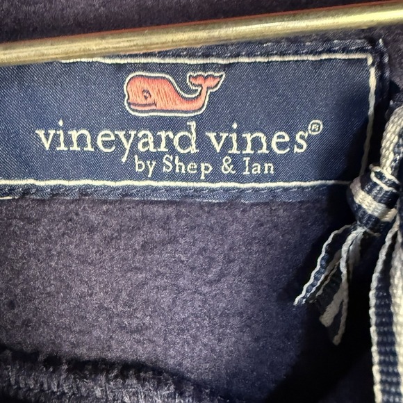 Vineyard Vines Clean Fleece Hoodie Nautical Navy Mens XL Athletic Pullover - Picture 7 of 8